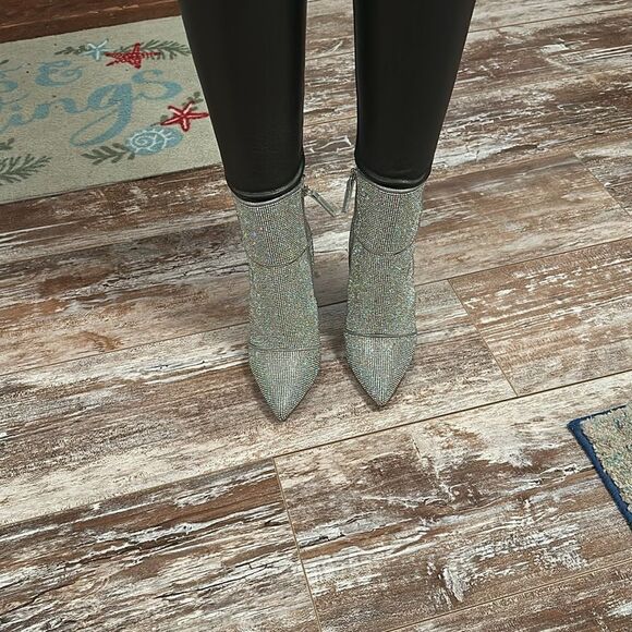 Steve Madden NOTICED-R RHINESTONE HEELED BOOTS Sz 6 Taylor Swift Concert Staple - Picture 2 of 13